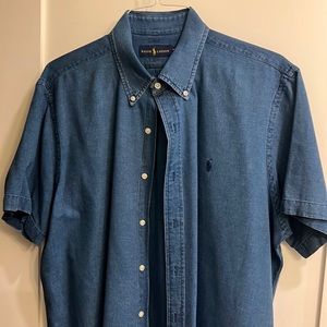 Mens Polo Ralph Lauren shirt sleeve button down shirt
